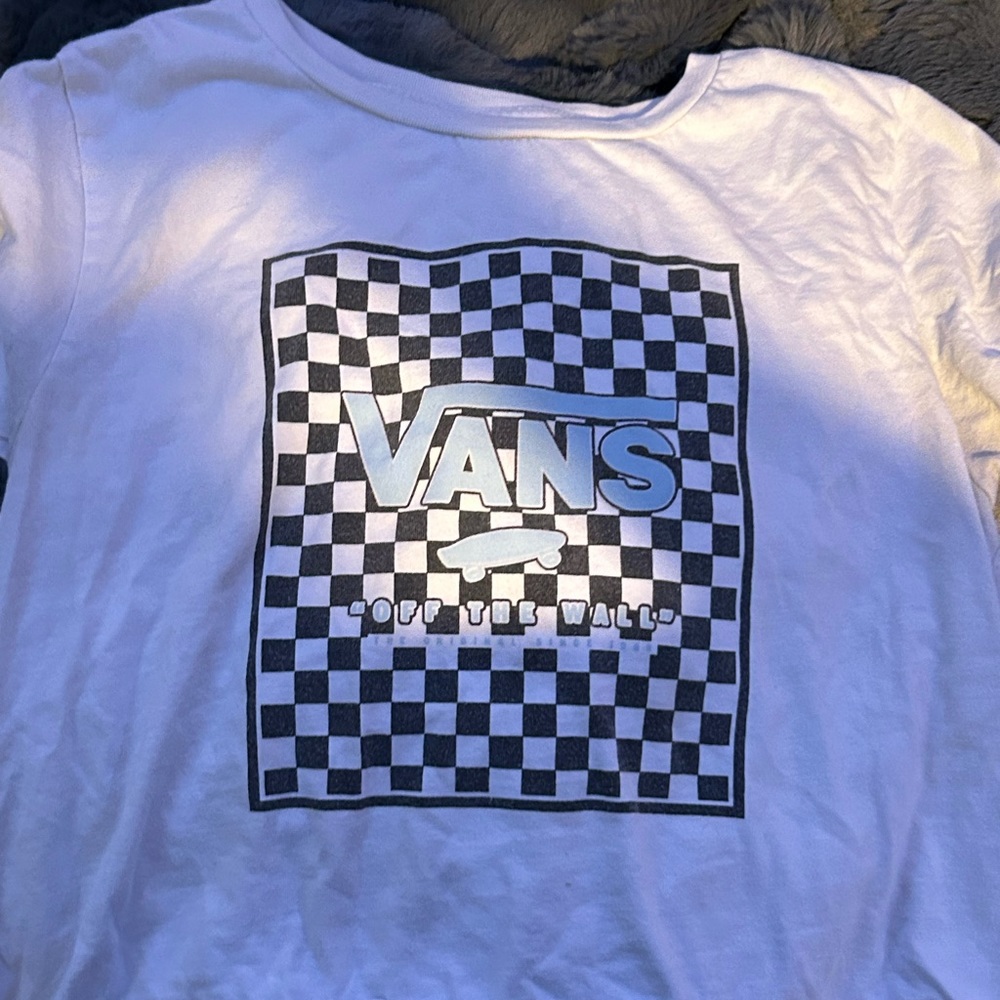 🩵Blue and white "Vans" checkered shirt